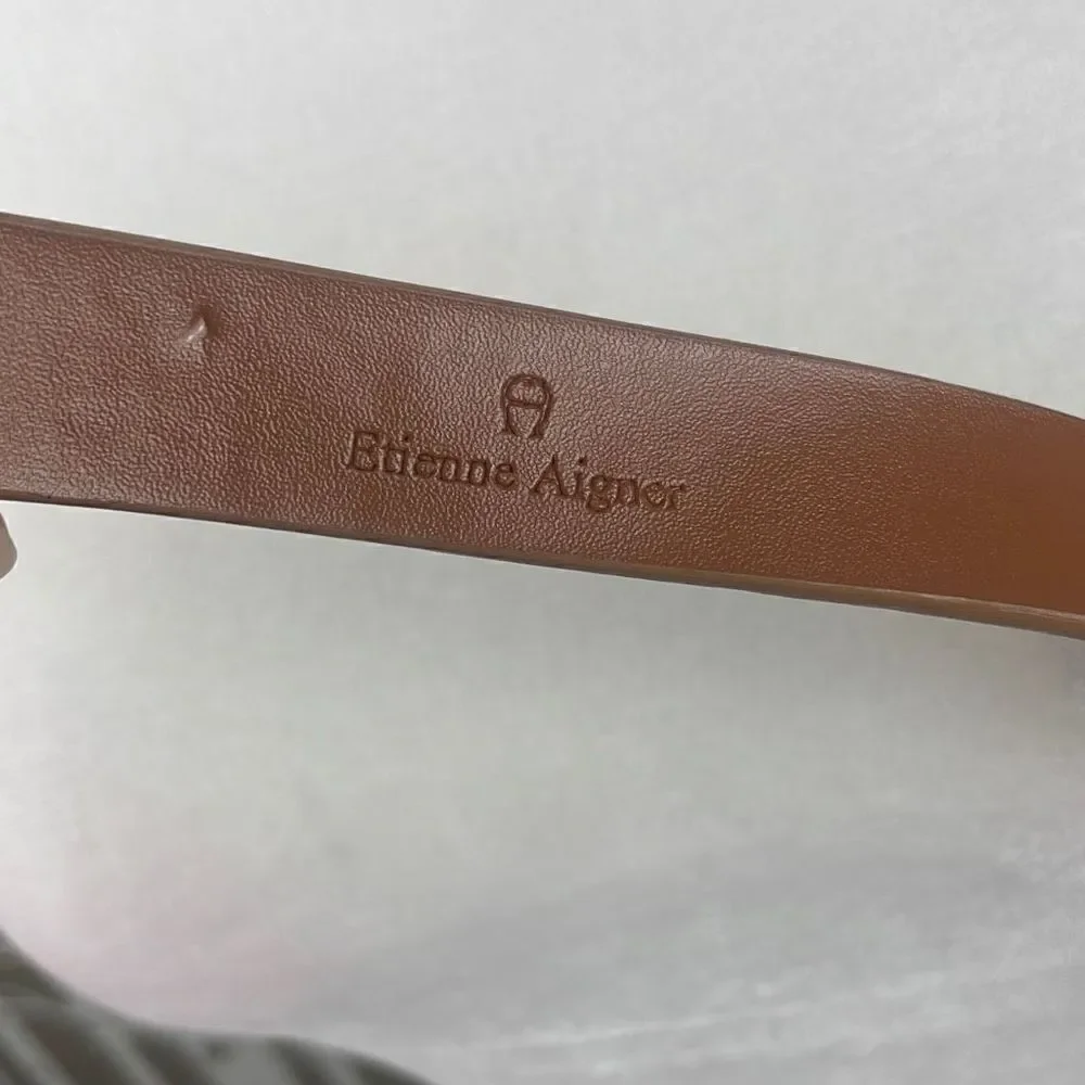 Etienne Aigner Tan Pebbled Leather Belt XL
